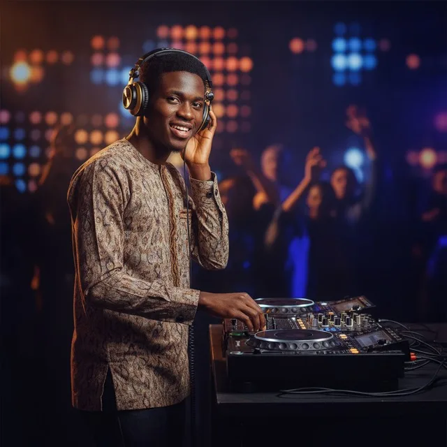 DJ en train de mixer lors d’une soirée