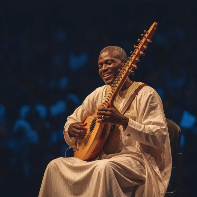 Griot jouant de la kora